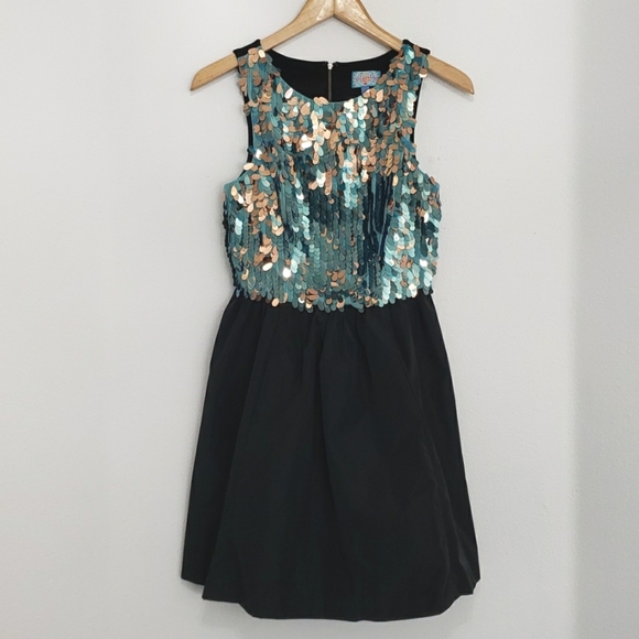 PLENTY SLEEVELESS SEQUENCE COCKTAIL DRESS by TRACY REESE, WOMEN'S SIZE: 2, $50 - Picture 4 of 9